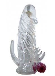 Закрытая прозрачная вибронасадка на пенис Crystal Sleeve Vibe - Erowoman-Eroman - в Находке купить с доставкой