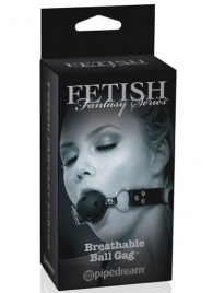 Черный кляп с дырочками Breathable Ball Gag - Pipedream - купить с доставкой в Находке