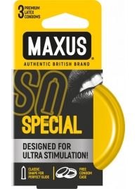 Презервативы с точками и рёбрами в железном кейсе MAXUS Special - 3 шт. - Maxus - купить с доставкой в Находке