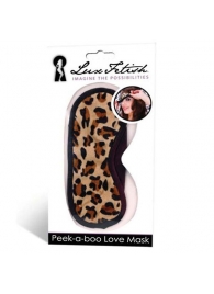 Леопардовая маска на глаза Peek-a-Boo - Lux Fetish - купить с доставкой в Находке
