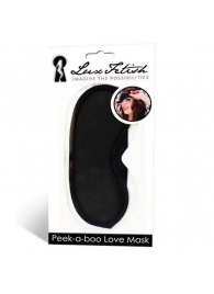 Черная маска на глаза Peek-a-Boo - Lux Fetish - купить с доставкой в Находке
