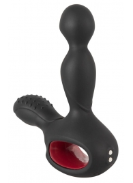 Черный вибромассажер простаты с нагревом и ротацией Prostate Plug - 14,5 см. - Orion - в Находке купить с доставкой