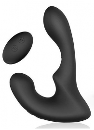 Черный силиконовый вибромассажер простаты с пультом ДУ - Sex Expert - в Находке купить с доставкой