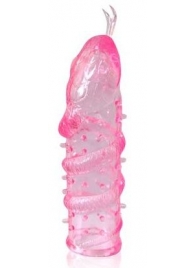 Закрытая рельефная насадка Crystal sleeve snakes в виде змеи с усиками - 14 см. - Erowoman-Eroman - в Находке купить с доставкой