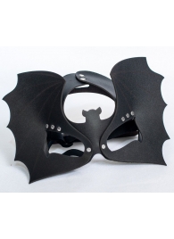 Черная кожаная маска на глаза  Летучая мышь - Sitabella - купить с доставкой в Находке
