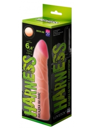 Фаллическая насадка на трусики харнесс - 17,5 см. - LOVETOY (А-Полимер) - купить с доставкой в Находке