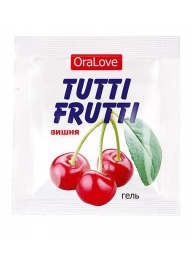 Пробник гель-смазки Tutti-frutti с вишнёвым вкусом - 4 гр. - Биоритм - купить с доставкой в Находке