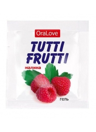 Пробник гель-смазки Tutti-frutti с малиновым вкусом - 4 гр. - Биоритм - купить с доставкой в Находке