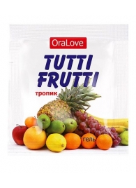 Пробник гель-смазки Tutti-frutti со вкусом тропических фруктов - 4 гр. - Биоритм - купить с доставкой в Находке