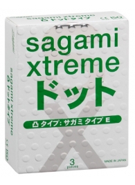 Презервативы Sagami Xtreme SUPER DOTS с точками - 3 шт. - Sagami - купить с доставкой в Находке