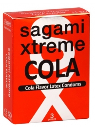 Ароматизированные презервативы Sagami Xtreme COLA - 3 шт. - Sagami - купить с доставкой в Находке