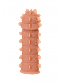 Телесная реалистичная насадка KOKOS Extreme Sleeve 04 с дополнительной стимуляцией - 12,7 см. - KOKOS - в Находке купить с доставкой