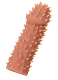 Телесная реалистичная насадка KOKOS Extreme Sleeve 07 с дополнительной стимуляцией - 12,7 см. - KOKOS - в Находке купить с доставкой