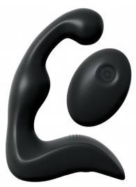 Черный вибромассажер простаты с пультом ДУ Control P-Spot Pro - Pipedream - в Находке купить с доставкой