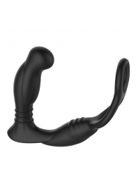 Черная анальная пробка NEXUS SIMUL8 с фиксацией на теле кольцами - Nexus Range - в Находке купить с доставкой