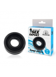 Черная гладкая насадка на помпу размера L - Sex Expert - в Находке купить с доставкой