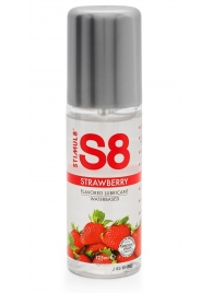 Смазка на водной основе S8 Flavored Lube со вкусом клубники - 125 мл. - Stimul8 - купить с доставкой в Находке
