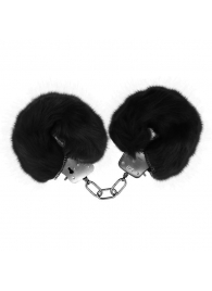 Черные меховые наручники Love с ключиками - Baile - купить с доставкой в Находке
