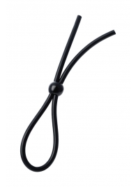 Черное лассо на пенис с одной бусиной - A-toys - в Находке купить с доставкой
