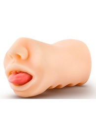 Телесный мастурбатор-ротик с язычком Oral Anne - Blush Novelties - в Находке купить с доставкой