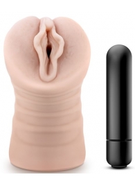 Телесный мастурбатор-вагина с вибропулей Ashley - Blush Novelties - в Находке купить с доставкой