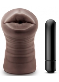 Коричневый мастурбатор-ротик Heather - Blush Novelties - в Находке купить с доставкой