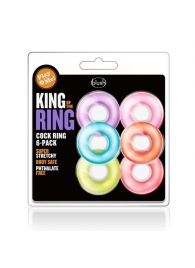 Набор из 6 эрекционных колец King of the Ring - Blush Novelties - в Находке купить с доставкой