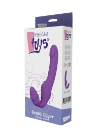 Фиолетовый безремневой вибрострапон DOUBLE DIPPER - Dream Toys - купить с доставкой в Находке