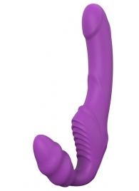 Фиолетовый безремневой вибрострапон DOUBLE DIPPER - Dream Toys - купить с доставкой в Находке