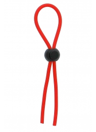 Красное эрекционное лассо с одной бусиной-утяжкой STRETCHY THIN LASSO - Dream Toys - в Находке купить с доставкой