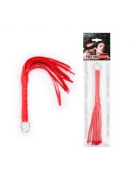 Красная плеть с рукоятью в оплетке - 28 см. - Notabu - купить с доставкой в Находке