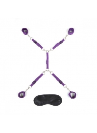 Фиолетовый набор фиксаций на кровати Classic Bedspreader - Lux Fetish - купить с доставкой в Находке