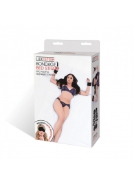 Чёрные манжеты для фиксации на кровати Bondage Bed Strap - Lux Fetish - купить с доставкой в Находке