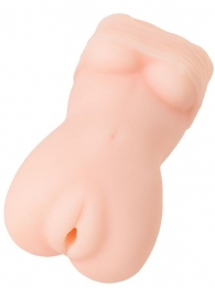 Телесный мастурбатор в виде женской фигурки - Toyfa Basic - в Находке купить с доставкой