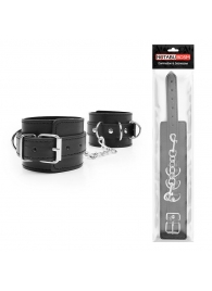 Черные оковы на регулируемых ремешках с цепочкой - Notabu - купить с доставкой в Находке