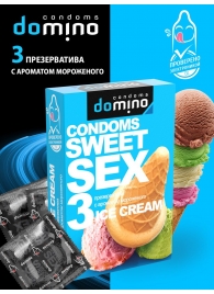 Презервативы для орального секса DOMINO Sweet Sex с ароматом мороженого - 3 шт. - Domino - купить с доставкой в Находке