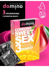 Презервативы для орального секса DOMINO Sweet Sex с ароматом манго - 3 шт. - Domino - купить с доставкой в Находке