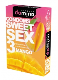 Презервативы для орального секса DOMINO Sweet Sex с ароматом манго - 3 шт. - Domino - купить с доставкой в Находке
