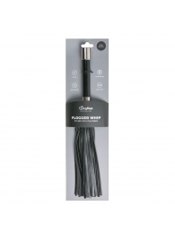Черная плеть Easytoys Flogger With Metal Grip - 38 см. - Easy toys - купить с доставкой в Находке