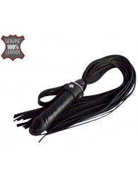 Черная плеть  Ковбой  с ручкой-фаллосом - 55 см. - Sitabella - купить с доставкой в Находке