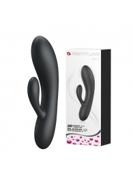 Черный вибратор с клиторальным отростком Matt - 16,9 см. - Baile