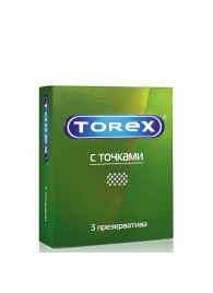 Текстурированные презервативы Torex  С точками  - 3 шт. - Torex - купить с доставкой в Находке