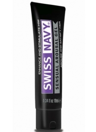 Возбуждающий гель-лубрикант на водной основе Sensual Arousal Lubricant - 10 мл. - Swiss navy - купить с доставкой в Находке