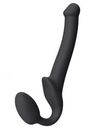 Черный безремневой страпон Silicone Bendable Strap-On S - Strap-on-me - купить с доставкой в Находке