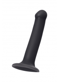 Черный фаллос на присоске Silicone Bendable Dildo M - 18 см. - Strap-on-me - купить с доставкой в Находке