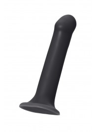 Черный фаллос на присоске Silicone Bendable Dildo L - 19 см. - Strap-on-me - купить с доставкой в Находке