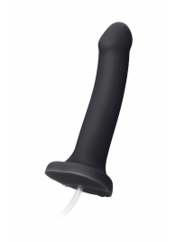 Черный фаллос с имитацией эякуляции Silicon Cum Dildo L - 19,6 см. - Strap-on-me - купить с доставкой в Находке