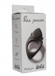 Черное эрекционное виброкольцо Pure Passion Midnight - Lola Games - в Находке купить с доставкой