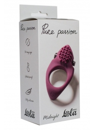 Бордовое эрекционное виброкольцо Pure Passion Midnight - Lola Games - в Находке купить с доставкой