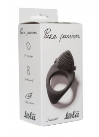 Черное эрекционное виброкольцо Pure Passion Sunset - Lola Games - в Находке купить с доставкой